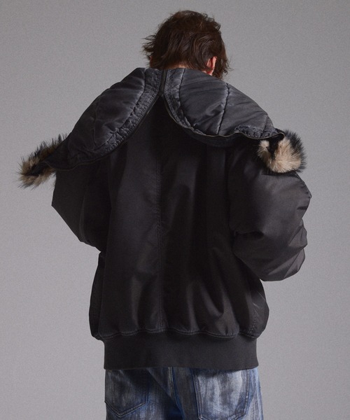 GRANCY】ファーポケットデザインフェードN2Bジャケット / Furpocket