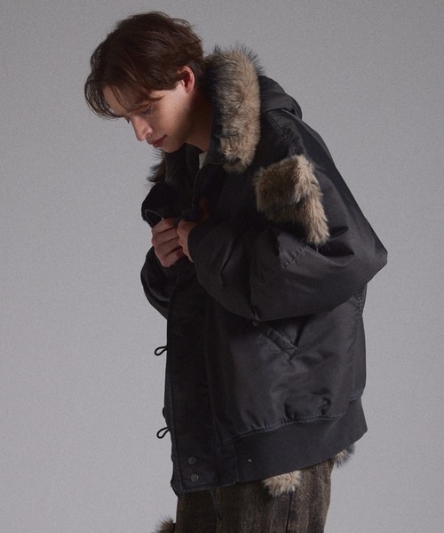 GRANCY】ファーポケットデザインフェードN2Bジャケット / Furpocket
