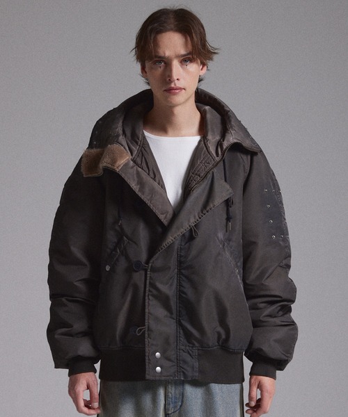 GRANCY】ファーポケットデザインフェードN2Bジャケット / Furpocket