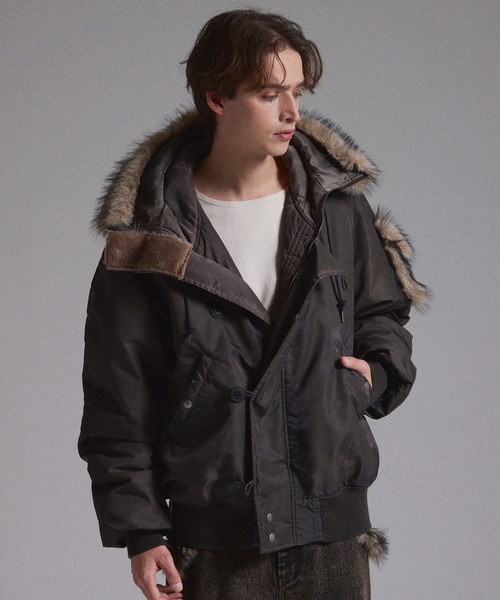 GRANCY】ファーポケットデザインフェードN2Bジャケット / Furpocket