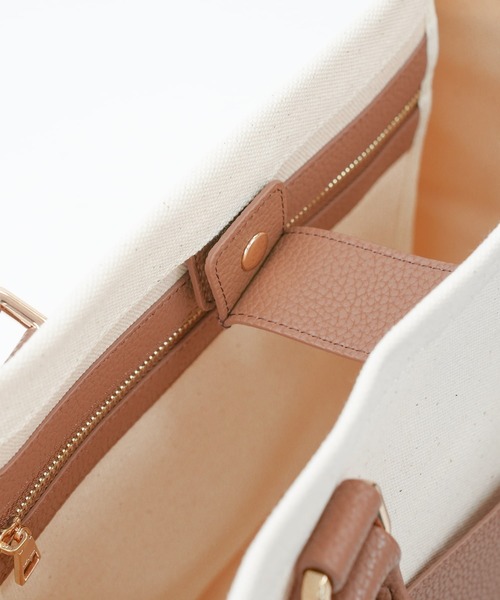 APRILY(アプリリー)の「3way APRILYキャンバストートバッグ L(トートバッグ・レディース・ブラック/グレイッシュベージュ/ブラウン/ピンク・L)」の15枚目の写真