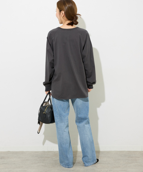 JOURNAL STANDARD relume(ジャーナルスタンダード レリューム)の「《追加2》ラグランスリーブカレッジロングスリーブTEE(Tシャツ/カットソー・レディース・ホワイト×ホワイト/ボルドー/ブラックミックス・FREE)」の13枚目の写真