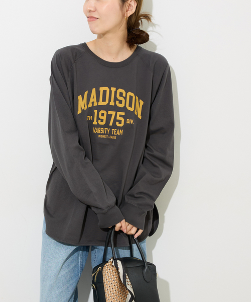 JOURNAL STANDARD relume(ジャーナルスタンダード レリューム)の「《追加2》ラグランスリーブカレッジロングスリーブTEE(Tシャツ/カットソー・レディース・ホワイト×ホワイト/ボルドー/ブラックミックス・FREE)」の15枚目の写真