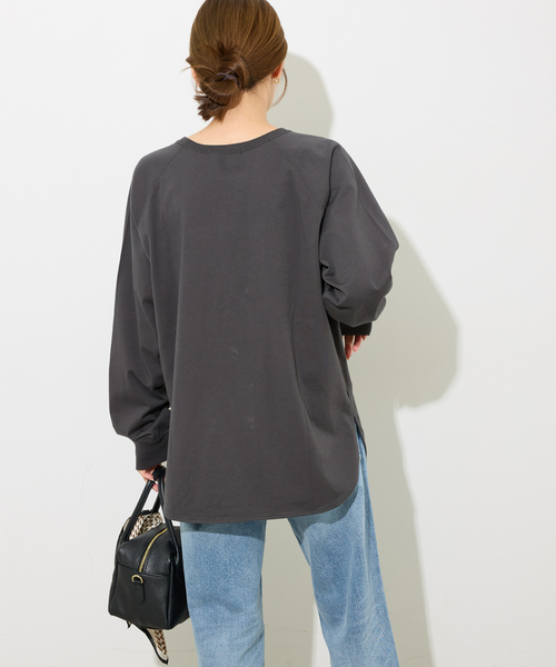 JOURNAL STANDARD relume(ジャーナルスタンダード レリューム)の「《追加2》ラグランスリーブカレッジロングスリーブTEE(Tシャツ/カットソー・レディース・ホワイト×ホワイト/ボルドー/ブラックミックス・FREE)」の16枚目の写真