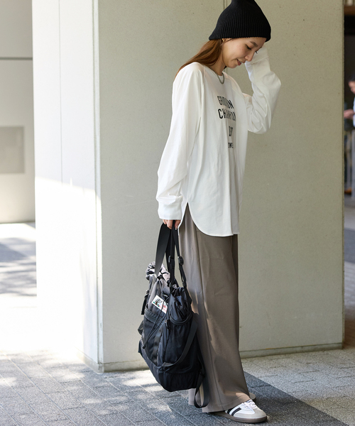 JOURNAL STANDARD relume(ジャーナルスタンダード レリューム)の「《追加2》ラグランスリーブカレッジロングスリーブTEE(Tシャツ/カットソー・レディース・ホワイト×ホワイト/ボルドー/ブラックミックス・FREE)」の18枚目の写真
