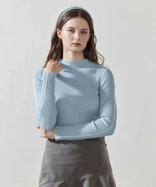 LORDLOAR(ロードロアル)の「スリムリブポーラニット S/ブルー(ニット/セーター・レディース・その他・SMALL/MEDIUM/LARGE)」の2枚目の写真