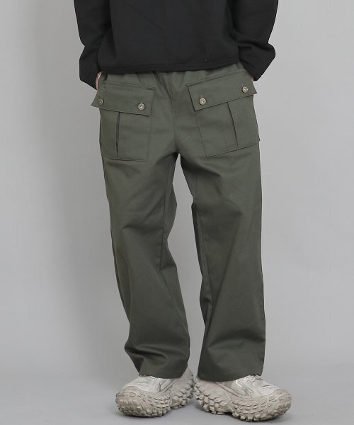 SAINTCREW(セントクルー)の「EXワイドダブルボタンカーゴパンツ EDC-345 カーキ(その他パンツ・メンズ・その他・MEDIUM/LARGE/X-LARGE)」の2枚目の写真