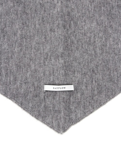 BAYFLOW（ベイフロー）の「[アレンジを楽しめる♪]サンカクニットストール（ストール/ショール・レディース・グレー/ブラック・FREE）」の15枚目の写真