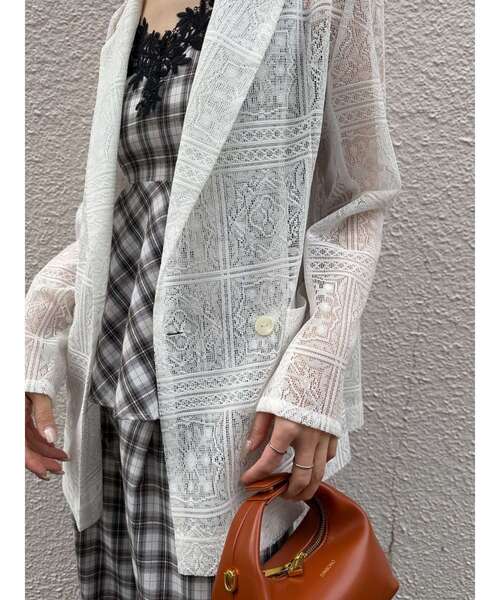 LAGUNAMOON（ラグナムーン）の「レースネックペプラムキャミソール（キャミソール・レディース・ライトブルー/ブラック/その他1・FREE）」の5枚目の写真