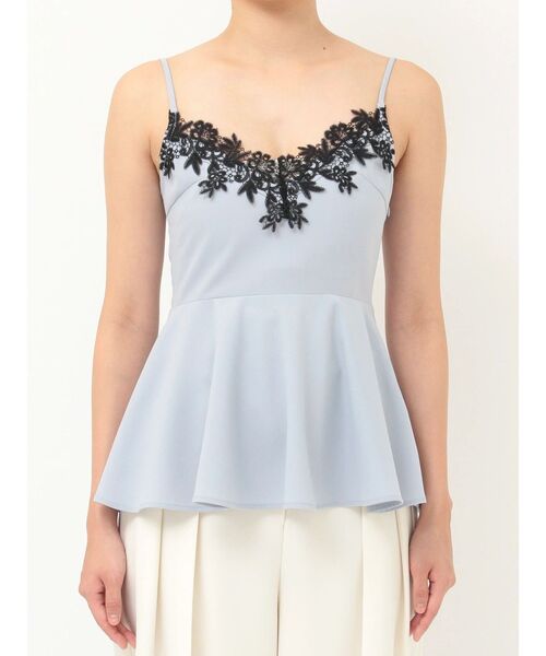 LAGUNAMOON（ラグナムーン）の「レースネックペプラムキャミソール（キャミソール・レディース・ライトブルー/ブラック/その他1・FREE）」の10枚目の写真