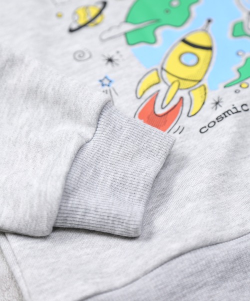 DILASH（ディラッシュ）の「ロケットプリントトレーナー（裏毛）（スウェット・キッズ・グレー/オレンジ・100/80/120/110/90/140/130）」の6枚目の写真