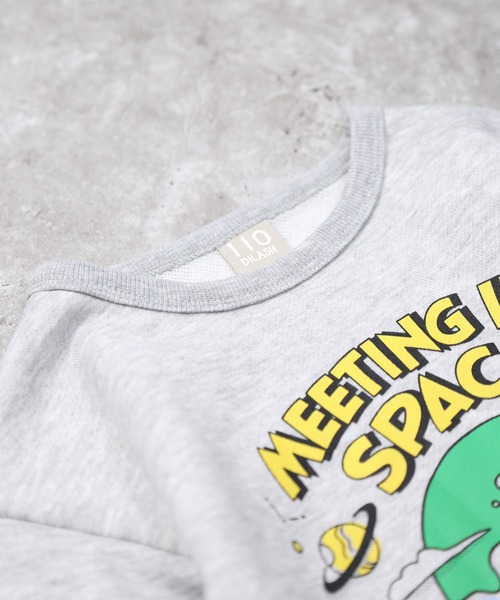 DILASH（ディラッシュ）の「ロケットプリントトレーナー（裏毛）（スウェット・キッズ・グレー/オレンジ・100/80/120/110/90/140/130）」の5枚目の写真