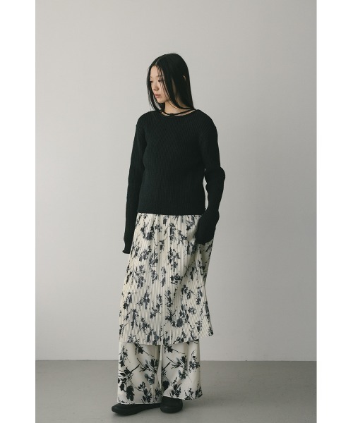 STYLEMIXER(スタイルミキサー)の「フラワープリントプリーツスカート(スカート・レディース・ホワイト/ブラック・SMALL/MEDIUM)」の12枚目の写真