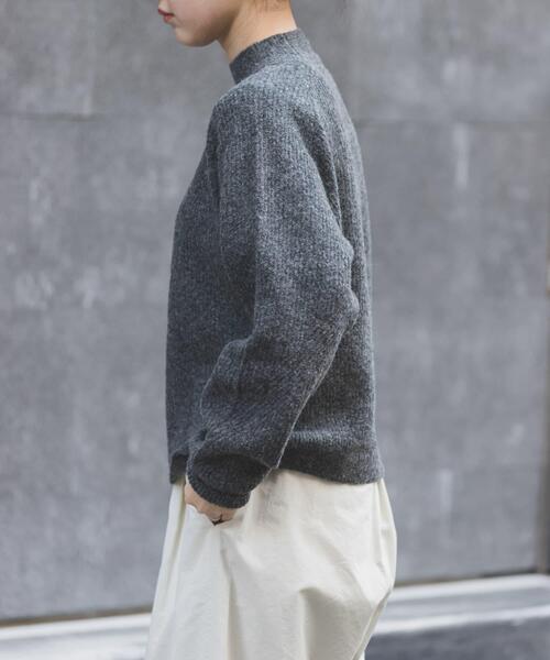 FORK&SPOON（フォークアンドスプーン）の「FORK&SPOON　畦編みハイネックニット（ニット/セーター・レディース・チャコールグレー/ブラウン/イエロー系その他・1）」の8枚目の写真