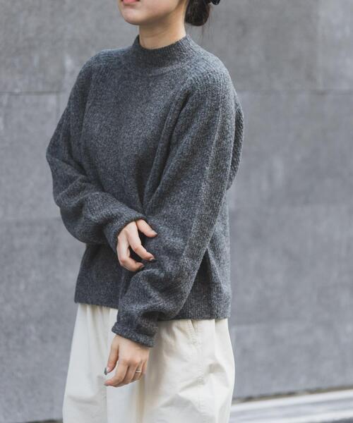 FORK&SPOON（フォークアンドスプーン）の「FORK&SPOON　畦編みハイネックニット（ニット/セーター・レディース・チャコールグレー/ブラウン/イエロー系その他・1）」の9枚目の写真