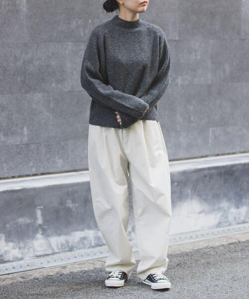 FORK&SPOON（フォークアンドスプーン）の「FORK&SPOON　畦編みハイネックニット（ニット/セーター・レディース・チャコールグレー/ブラウン/イエロー系その他・1）」の10枚目の写真