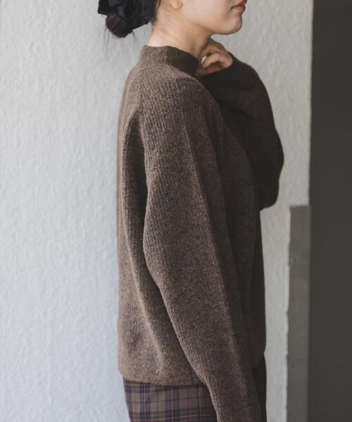 FORK&SPOON（フォークアンドスプーン）の「FORK&SPOON　畦編みハイネックニット（ニット/セーター・レディース・チャコールグレー/ブラウン/イエロー系その他・1）」の15枚目の写真