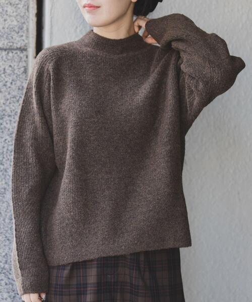 FORK&SPOON（フォークアンドスプーン）の「FORK&SPOON　畦編みハイネックニット（ニット/セーター・レディース・チャコールグレー/ブラウン/イエロー系その他・1）」の18枚目の写真