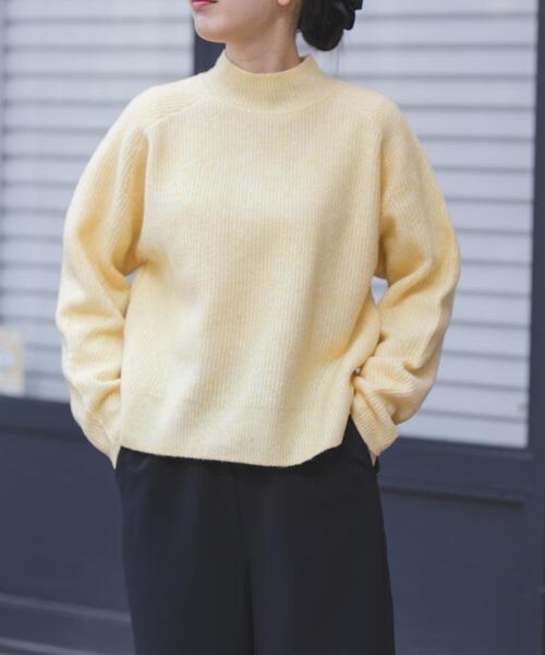 FORK&SPOON（フォークアンドスプーン）の「FORK&SPOON　畦編みハイネックニット（ニット/セーター・レディース・チャコールグレー/ブラウン/イエロー系その他・1）」の22枚目の写真