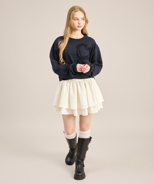 apres jour mignon(アプレジュールミニョン)の「ハートモチーフスウェット(スウェット・レディース・杢グレー/ネイビー/ボルドー・LARGE/フリー)」の16枚目の写真