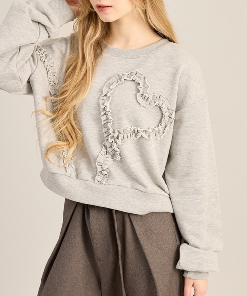 apres jour mignon(アプレジュールミニョン)の「ハートモチーフスウェット(スウェット・レディース・杢グレー/ネイビー/ボルドー・LARGE/フリー)」の20枚目の写真