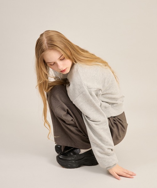 apres jour mignon(アプレジュールミニョン)の「ハートモチーフスウェット(スウェット・レディース・杢グレー/ネイビー/ボルドー・LARGE/フリー)」の21枚目の写真