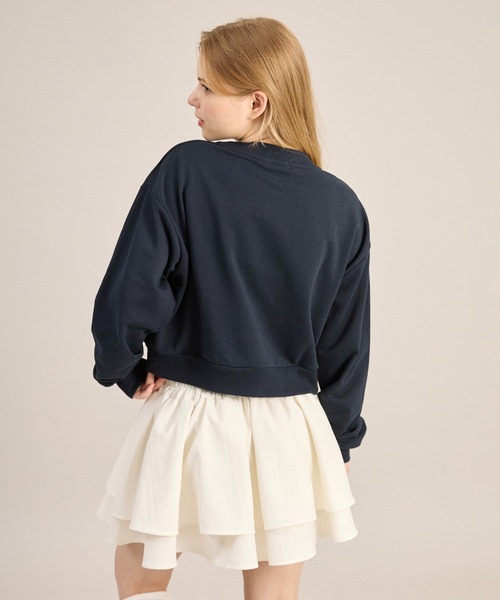 apres jour mignon(アプレジュールミニョン)の「ハートモチーフスウェット(スウェット・レディース・杢グレー/ネイビー/ボルドー・LARGE/フリー)」の5枚目の写真