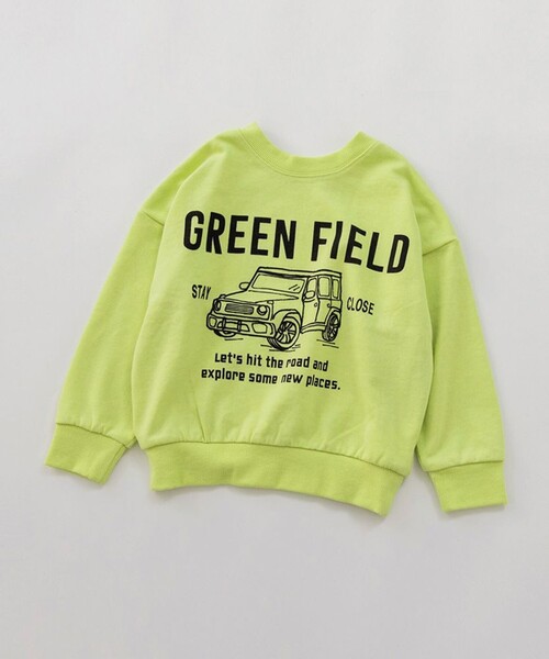 BRANSHES(ブランシェス)の「【ブランシェスmini】まえうしろどっちも着られるトレーナー(スウェット・キッズ・ライトグリーン/ブラウン/杢グレー/ブルー/アイボリー・130/90/100/80/120/110)」の4枚目の写真