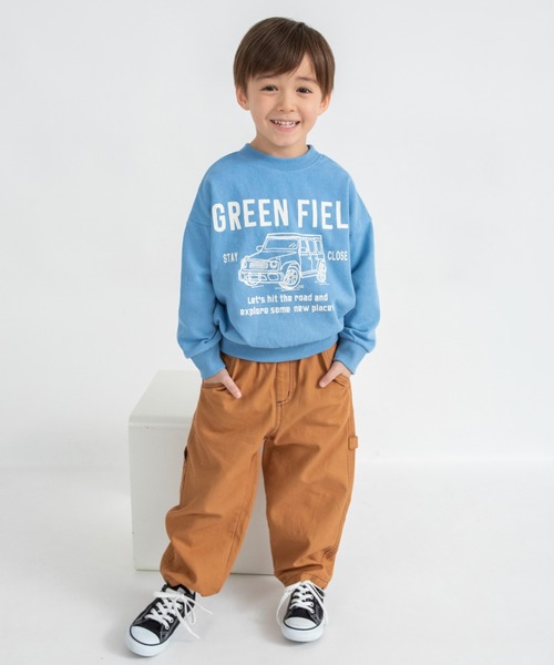 BRANSHES(ブランシェス)の「【ブランシェスmini】まえうしろどっちも着られるトレーナー(スウェット・キッズ・ライトグリーン/ブラウン/杢グレー/ブルー/アイボリー・130/90/100/80/120/110)」の13枚目の写真