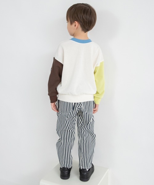 BRANSHES(ブランシェス)の「【ブランシェスmini】まえうしろどっちも着られるトレーナー(スウェット・キッズ・ライトグリーン/ブラウン/杢グレー/ブルー/アイボリー・130/90/100/80/120/110)」の16枚目の写真