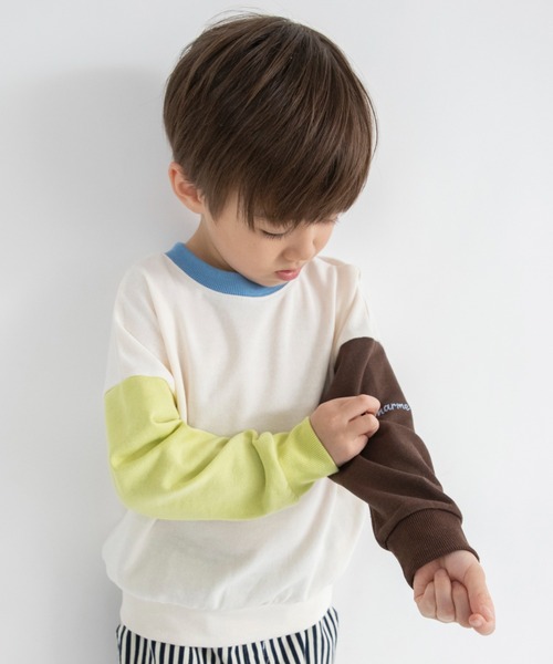 BRANSHES(ブランシェス)の「【ブランシェスmini】まえうしろどっちも着られるトレーナー(スウェット・キッズ・ライトグリーン/ブラウン/杢グレー/ブルー/アイボリー・130/90/100/80/120/110)」の18枚目の写真