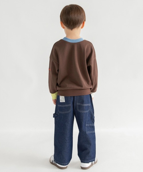 BRANSHES(ブランシェス)の「【ブランシェスmini】まえうしろどっちも着られるトレーナー(スウェット・キッズ・ライトグリーン/ブラウン/杢グレー/ブルー/アイボリー・130/90/100/80/120/110)」の21枚目の写真