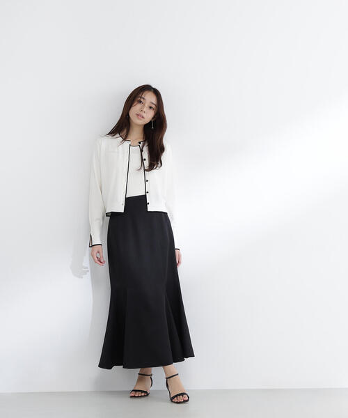 NATURAL BEAUTY BASIC(ナチュラルビューティーベーシック)の「◇クルミボタンバイカラーアンサンブル(カーディガン/ボレロ・レディース・ホワイト系その他/パープル系その他/グリーン系その他3/ブルー系その他6・FREE)」の10枚目の写真