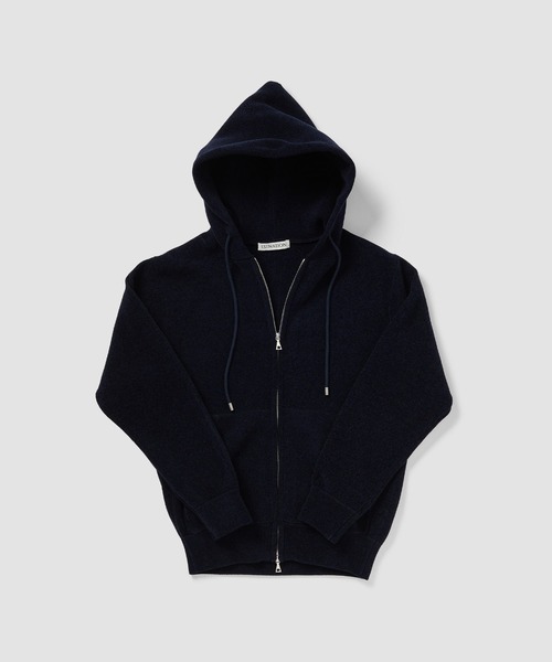 ESTNATION(エストネーション)の「ESTNATION / カシミヤタッチ ジップアップパーカー(パーカー・メンズ・ネイビー/アイボリー/ライトブルー・MEDIUM/SMALL/LARGE)」の1枚目の写真