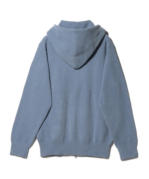 ESTNATION(エストネーション)の「ESTNATION / カシミヤタッチ ジップアップパーカー(パーカー・メンズ・ネイビー/アイボリー/ライトブルー・MEDIUM/SMALL/LARGE)」の7枚目の写真
