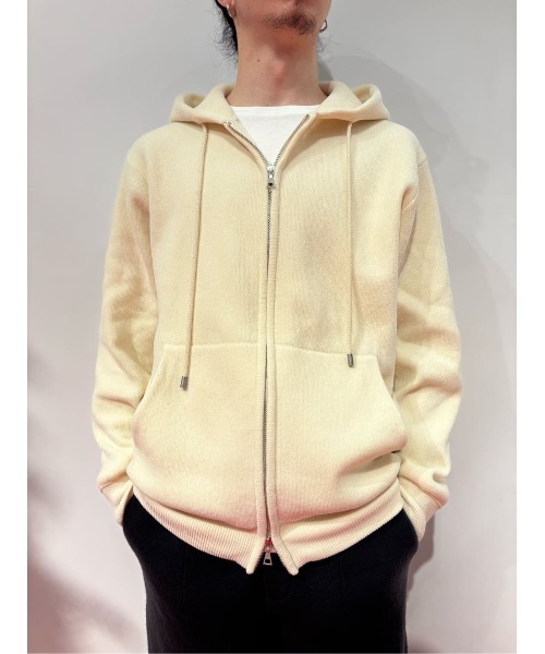 ESTNATION(エストネーション)の「ESTNATION / カシミヤタッチ ジップアップパーカー(パーカー・メンズ・ネイビー/アイボリー/ライトブルー・MEDIUM/SMALL/LARGE)」の19枚目の写真
