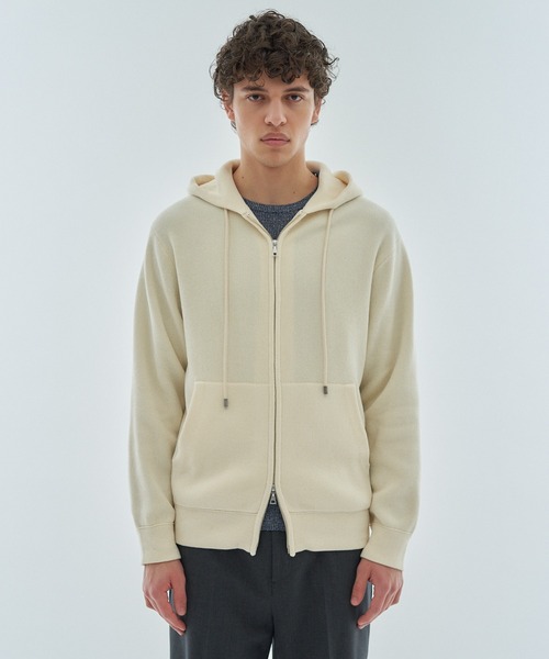 ESTNATION(エストネーション)の「ESTNATION / カシミヤタッチ ジップアップパーカー(パーカー・メンズ・ネイビー/アイボリー/ライトブルー・MEDIUM/SMALL/LARGE)」の13枚目の写真