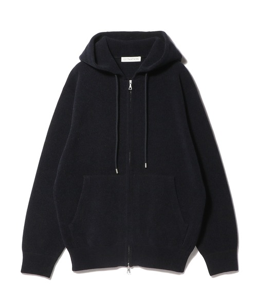 ESTNATION(エストネーション)の「ESTNATION / カシミヤタッチ ジップアップパーカー(パーカー・メンズ・ネイビー/アイボリー/ライトブルー・MEDIUM/SMALL/LARGE)」の16枚目の写真