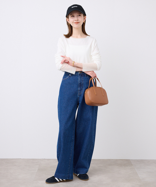 SLOBE IENA(スローブイエナ)の「《追加4》レイヤードフロッキードットスリーブロンTEE(Tシャツ/カットソー・レディース・ホワイト/ブラック・FREE)」の12枚目の写真