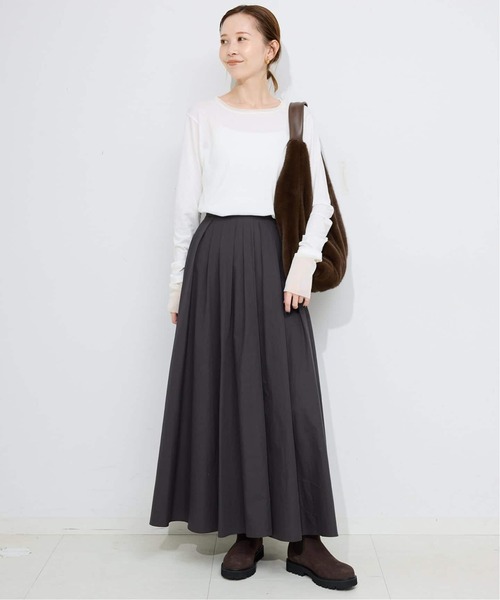 SLOBE IENA(スローブイエナ)の「《追加4》レイヤードフロッキードットスリーブロンTEE(Tシャツ/カットソー・レディース・ホワイト/ブラック・FREE)」の14枚目の写真