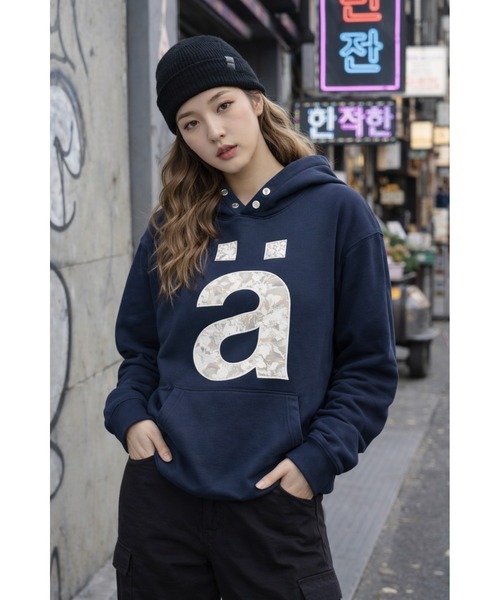inst.ALL(インストール)の「春も使える!レースプリントロゴパーカー(パーカー・レディース・ネイビー/イエロー/グレー・M)」の6枚目の写真