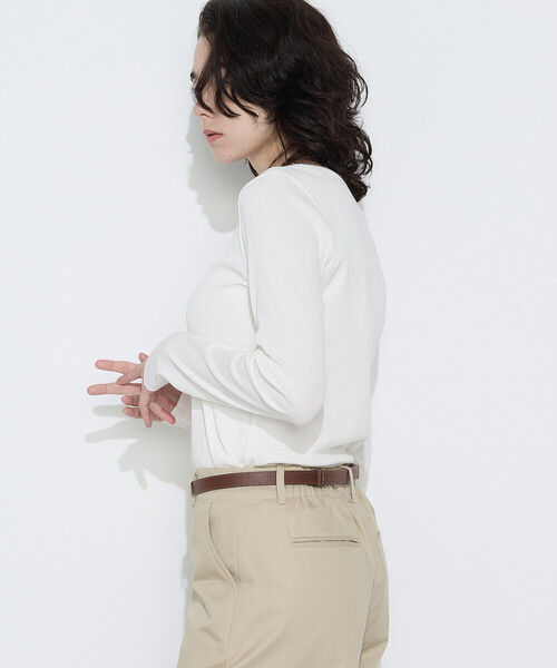 COMME CA Wardrobe（コムサワードローブ）の「綿キュプラベアテレコ プルオーバー（Tシャツ/カットソー・レディース・グレー/ホワイト・FREE）」の7枚目の写真