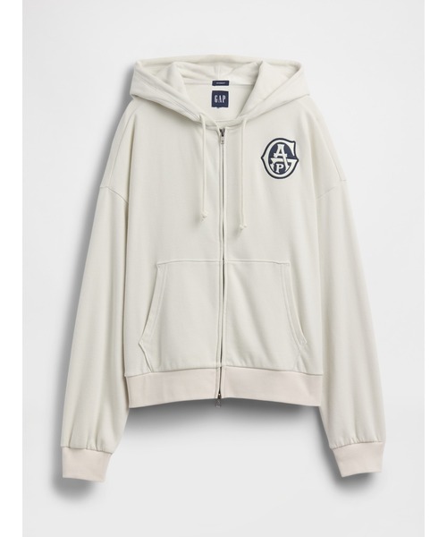 GAP(ギャップ)の「ヴィンテージソフト フレンチテリー オーバーサイズ GAPロゴ ジップアップパーカー(パーカー・メンズ・ネイビー/ブラック/ホワイト/イエロー・XS/M/XL/S/L)」の5枚目の写真