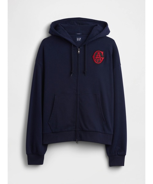 GAP(ギャップ)の「ヴィンテージソフト フレンチテリー オーバーサイズ GAPロゴ ジップアップパーカー(パーカー・メンズ・ネイビー/ブラック/ホワイト/イエロー・XS/M/XL/S/L)」の6枚目の写真