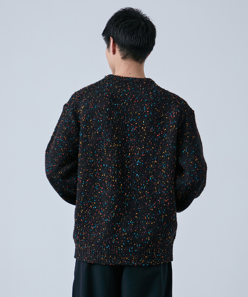 B.C STOCK(ベーセーストック)の「ポコポコ クルーネックニット(ニット/セーター・メンズ・レッド/チャコールグレー/ブラック/ブラウン・FREE)」の8枚目の写真