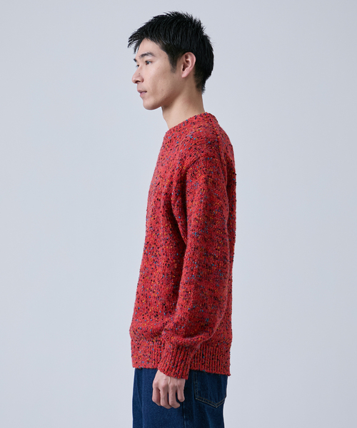 B.C STOCK(ベーセーストック)の「ポコポコ クルーネックニット(ニット/セーター・メンズ・レッド/チャコールグレー/ブラック/ブラウン・FREE)」の19枚目の写真