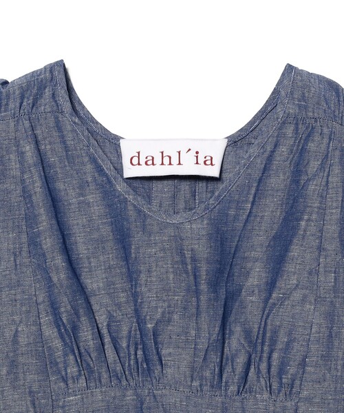 fennica(フェニカ)の「dahl'ia / ギャザースリーブ ブラウス(シャツ/ブラウス・レディース・インディゴブルー・ONE SIZE)」の3枚目の写真