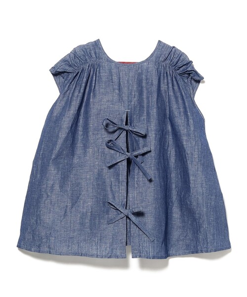 fennica(フェニカ)の「dahl'ia / ギャザースリーブ ブラウス(シャツ/ブラウス・レディース・インディゴブルー・ONE SIZE)」の5枚目の写真