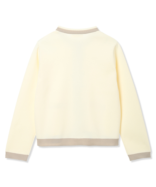 A/C DESIGN BY ALPHA CUBIC（エーシーデザインバイアルファキュービック）の「バイカラーニットカーディガン【洗える】（カーディガン/ボレロ・レディース・ネイビー/オフホワイト・M/L）」の10枚目の写真