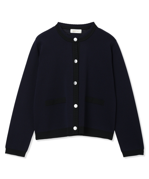 A/C DESIGN BY ALPHA CUBIC（エーシーデザインバイアルファキュービック）の「バイカラーニットカーディガン【洗える】（カーディガン/ボレロ・レディース・ネイビー/オフホワイト・M/L）」の18枚目の写真